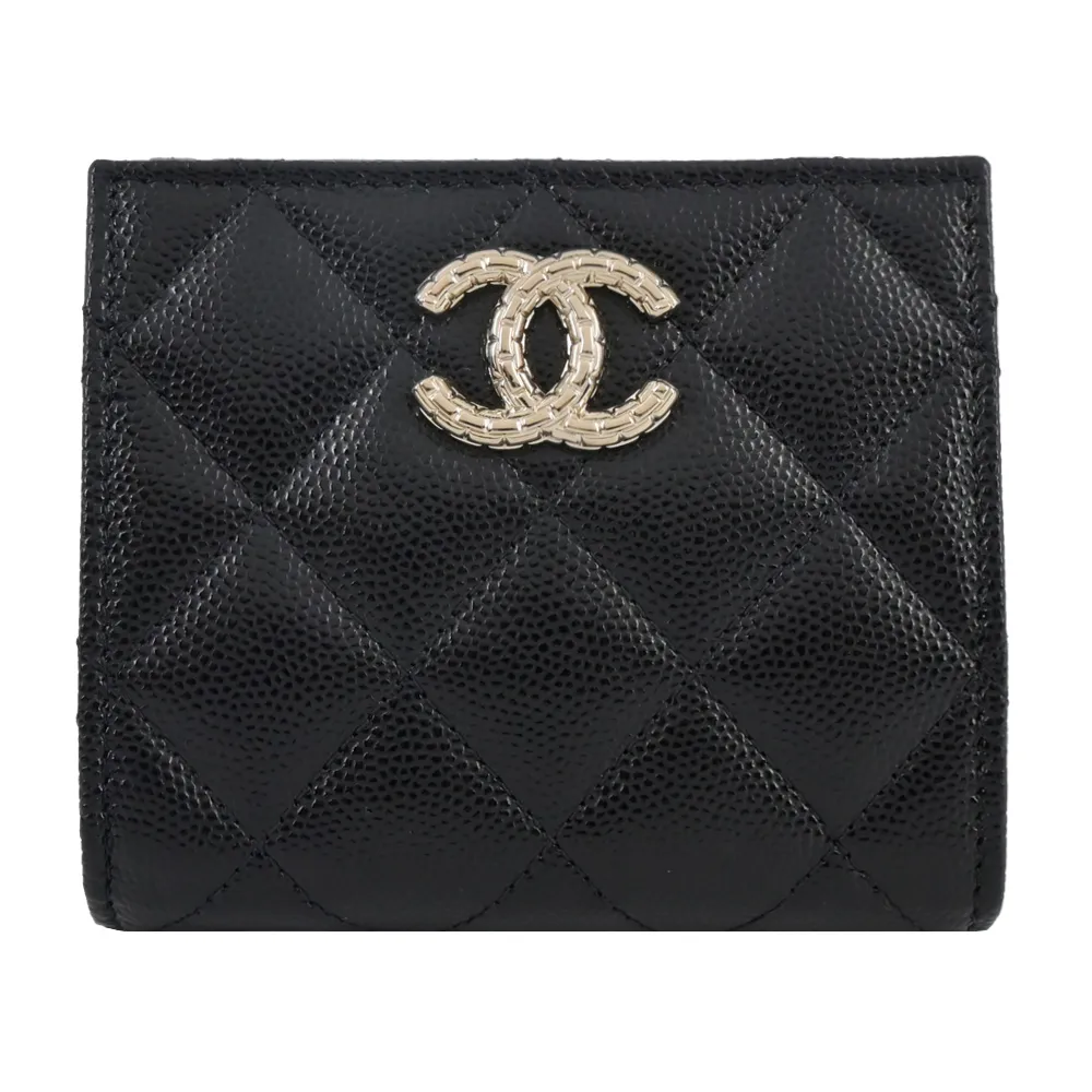 CHANEL經典雙C LOGO小牛皮環釦吊飾肩背/斜背包(黑色) 歷史價格詳細信息