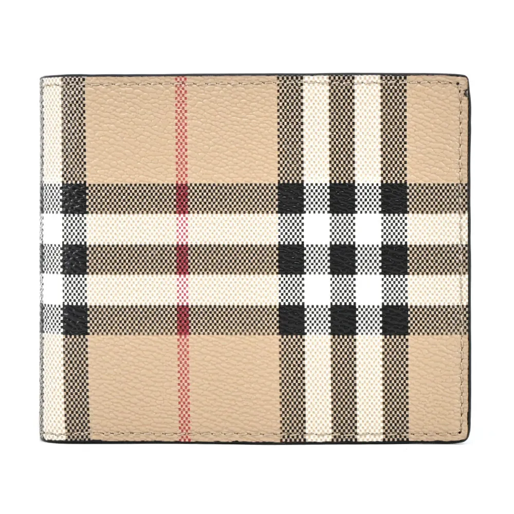 BURBERRY Vintage經典格紋帆布短夾(典藏米色) 歷史價格詳細信息
