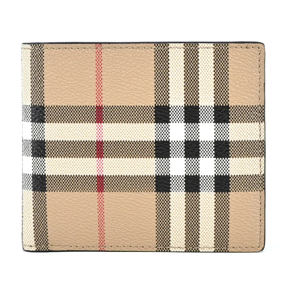 BURBERRY Vintage經典格紋帆布短夾(典藏米色) 歷史價格詳細信息