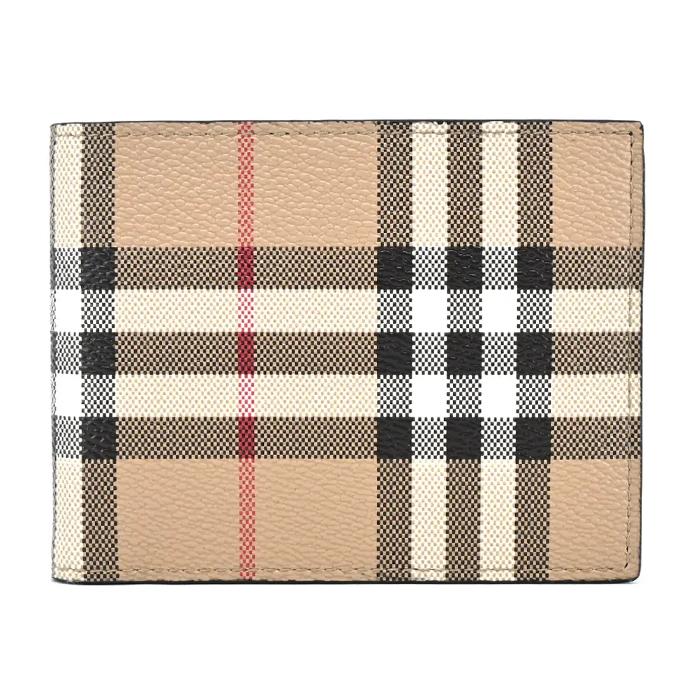 BURBERRY Vintage經典格紋帆布短夾(典藏米色) 歷史價格詳細信息