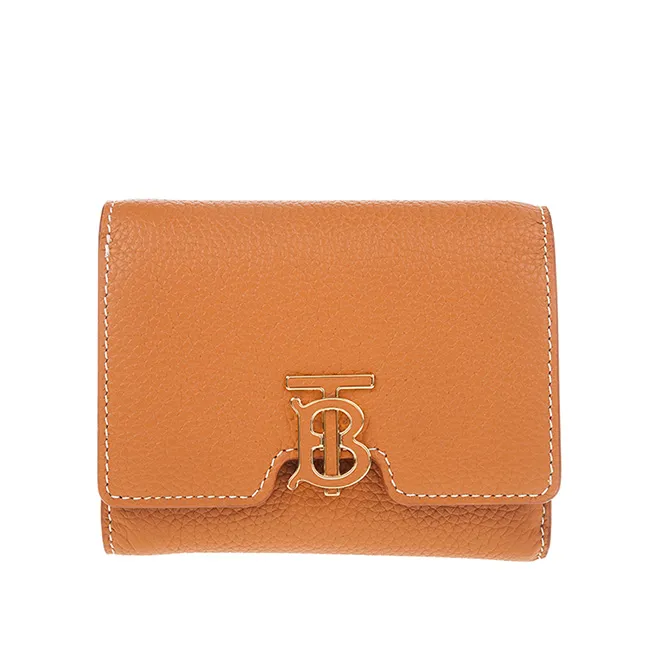 BURBERRY 新款粒面牛皮Thomas Burberry 花押字扣翻蓋長夾 (燕麥米色) 歷史價格詳細信息