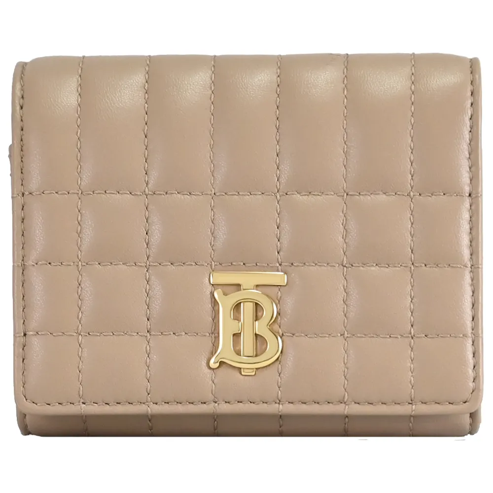 BURBERRY 8066021 金屬TB LOGO小牛皮釦式長夾.燕麥棕 歷史價格詳細信息