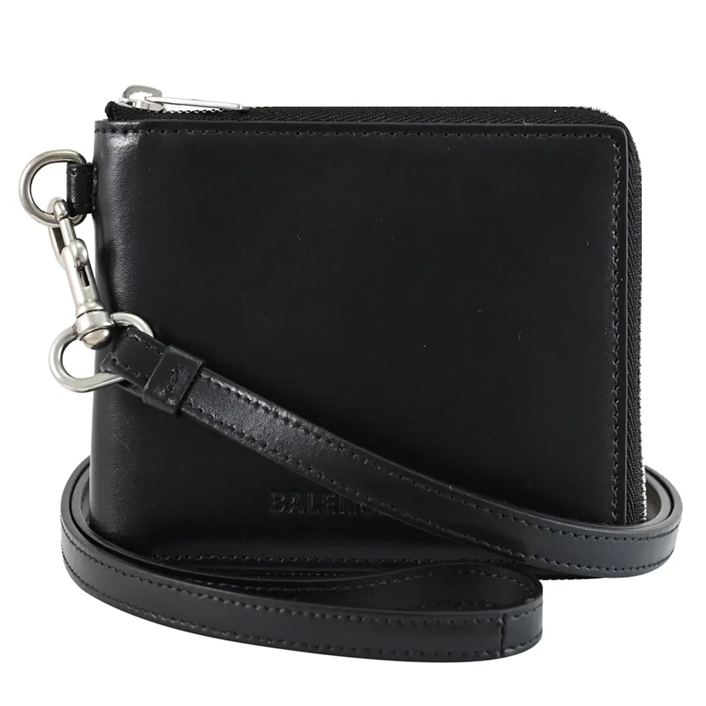 BALENCIAGA 巴黎世家 664041 簡約烙印LOGO牛皮經典拉鍊長夾.銀 歷史價格詳細信息