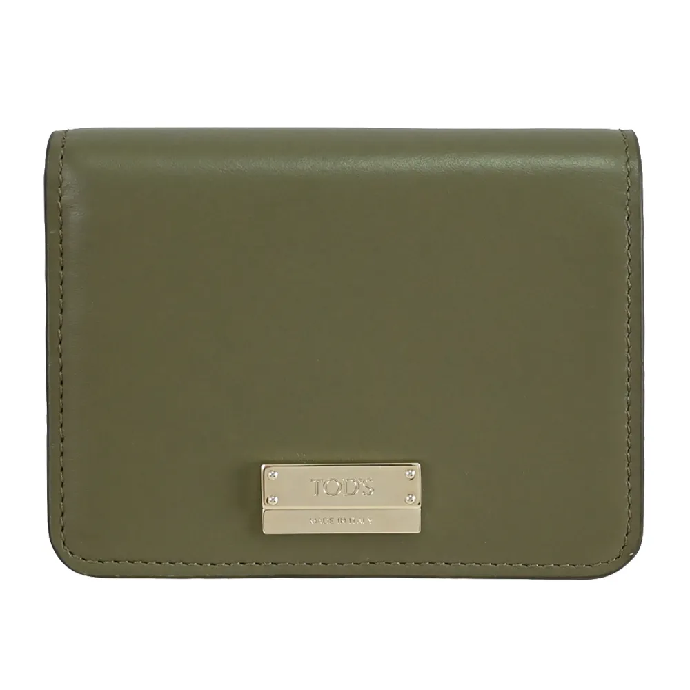 TODS 金屬LOGO滑面牛皮拉鍊長夾.黑 歷史價格詳細信息