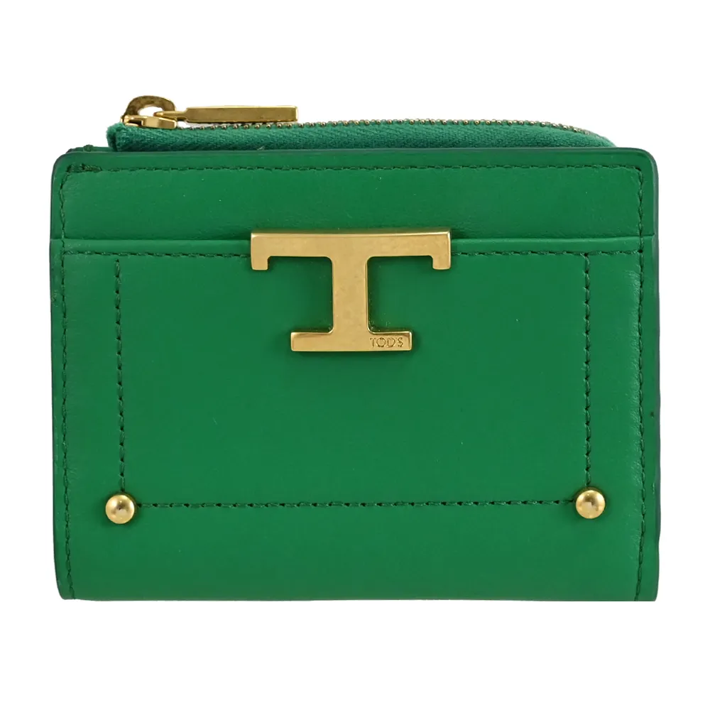 TODS T Timeless 金屬LOGO小牛皮扣式斜背手機包.寶藍 歷史價格詳細信息