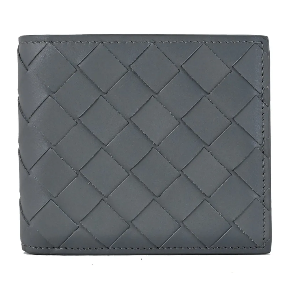 Bottega Veneta 605721 編織皮革雙折短夾錢包 風暴灰 歷史價格詳細信息