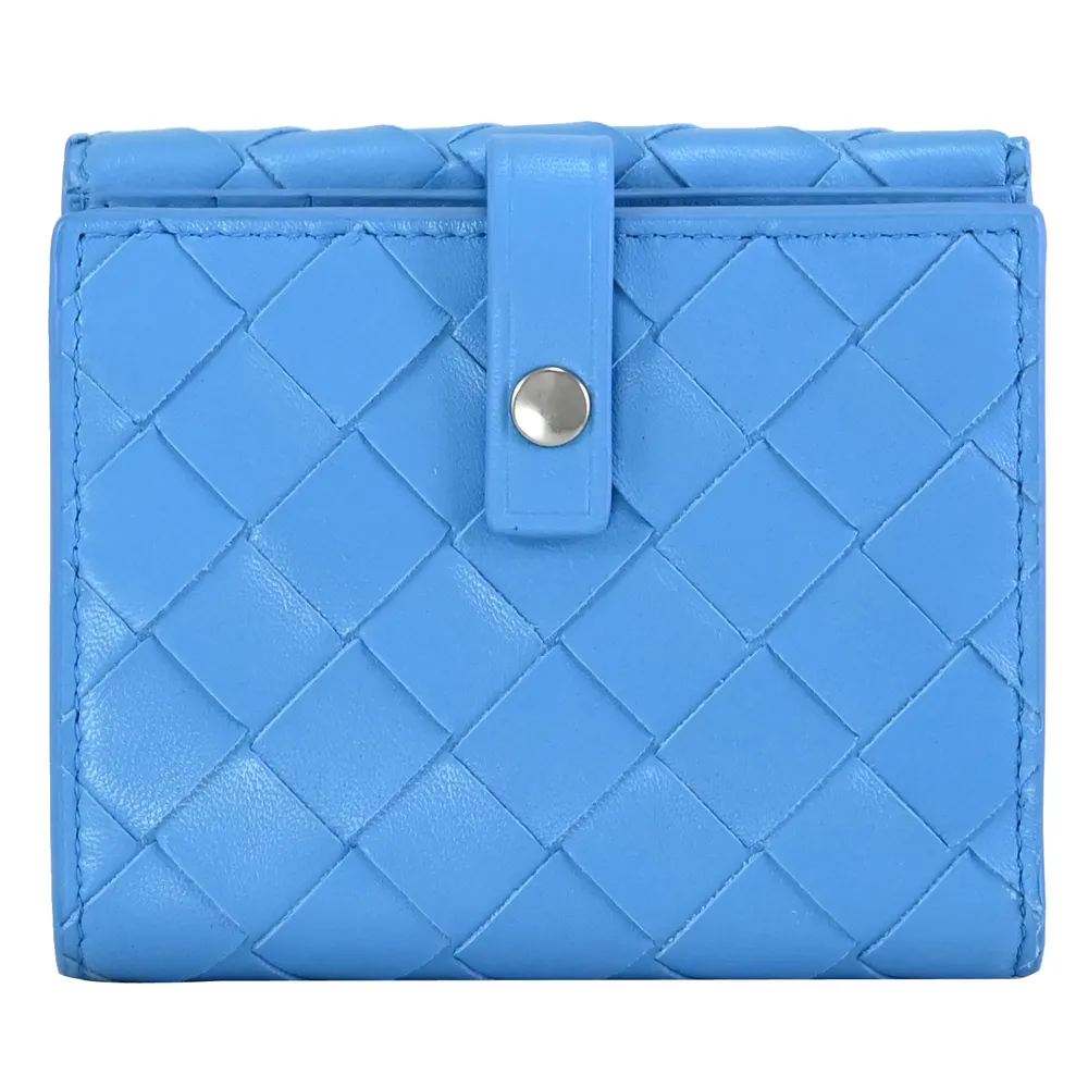 BOTTEGA VENETA 608072 編織小羊皮釦式長夾.深酒紅/粉 歷史價格詳細信息