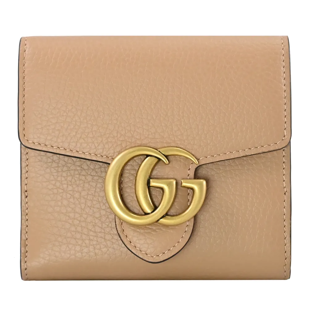 GUCCI GG Marmont 金屬LOGO牛皮拉鍊鏈袋迷你斜背包(淡黃) 歷史價格詳細信息