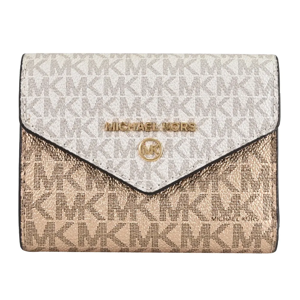 MICHAEL KORS Jet Set Charm 印花鍊帶肩背小提包.深咖 歷史價格詳細信息