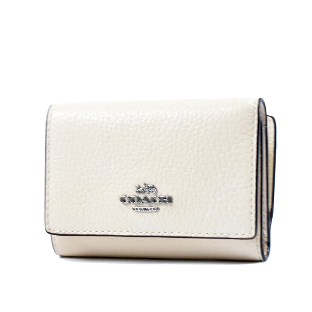 COACH米白帆布咖邊真皮方框翻蓋鍊帶橫式斜背隨身包 歷史價格詳細信息