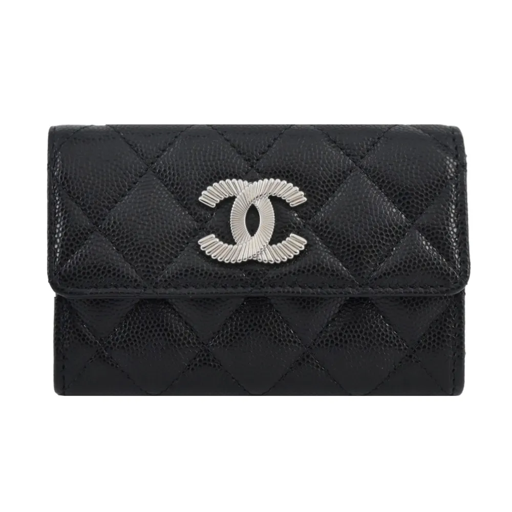 CHANEL 經典雙C LOGO菱格小牛皮卡片夾(粉色) 歷史價格詳細信息