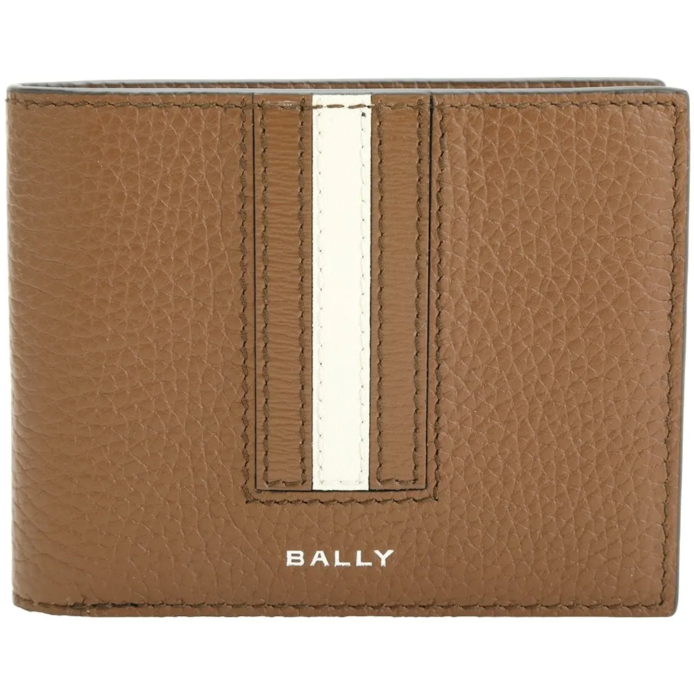 BALLY Ribbon 紅白條紋牛皮ㄇ形拉鍊卡包/零錢包(黑色) 6306560 歷史價格詳細信息