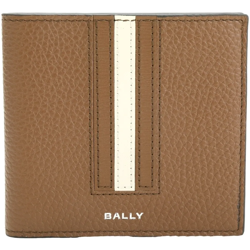 BALLY Ribbon 紅白條紋牛皮ㄇ形拉鍊卡包/零錢包(黑色) 6306560 歷史價格詳細信息