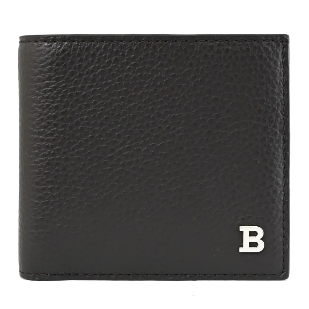 BALLY 6306300 BALEE金屬LOGO粒紋牛皮對開卡片夾.深咖 歷史價格詳細信息