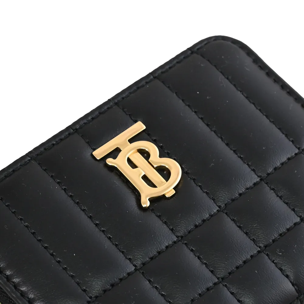 BURBERRY Lola 小羊皮縫線設計迷你翻蓋鍊包(黑色) 8059492 A1189 歷史價格詳細信息