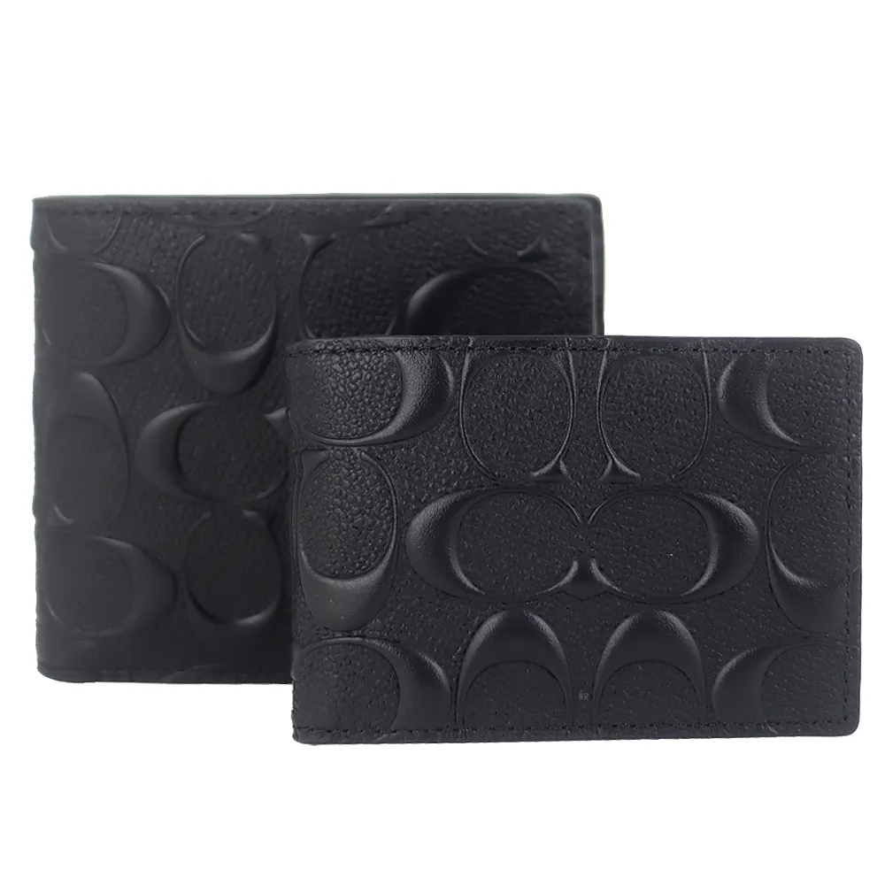 COACH 黑真皮皮革壓紋標誌中斜背包 歷史價格詳細信息