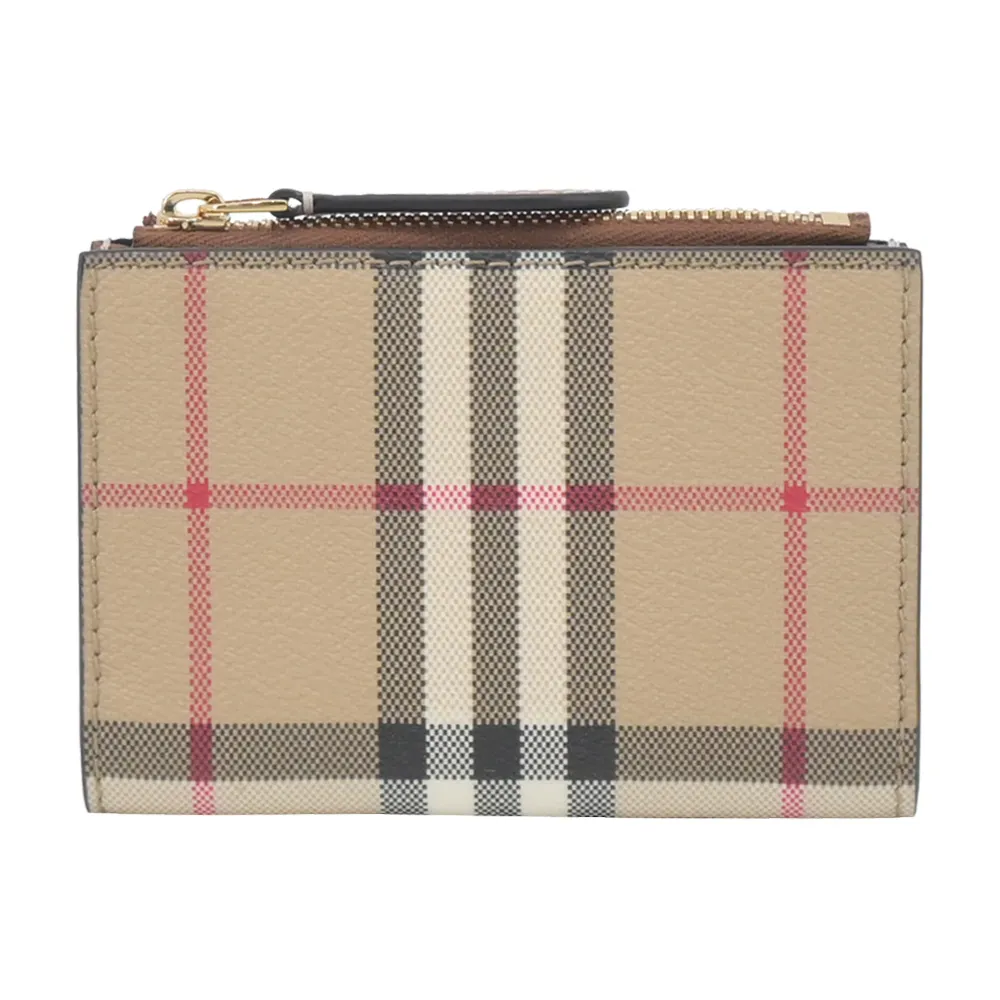 BURBERRY 經典 LOGO格紋帆布女用皮帶(卡其x黑) 歷史價格詳細信息