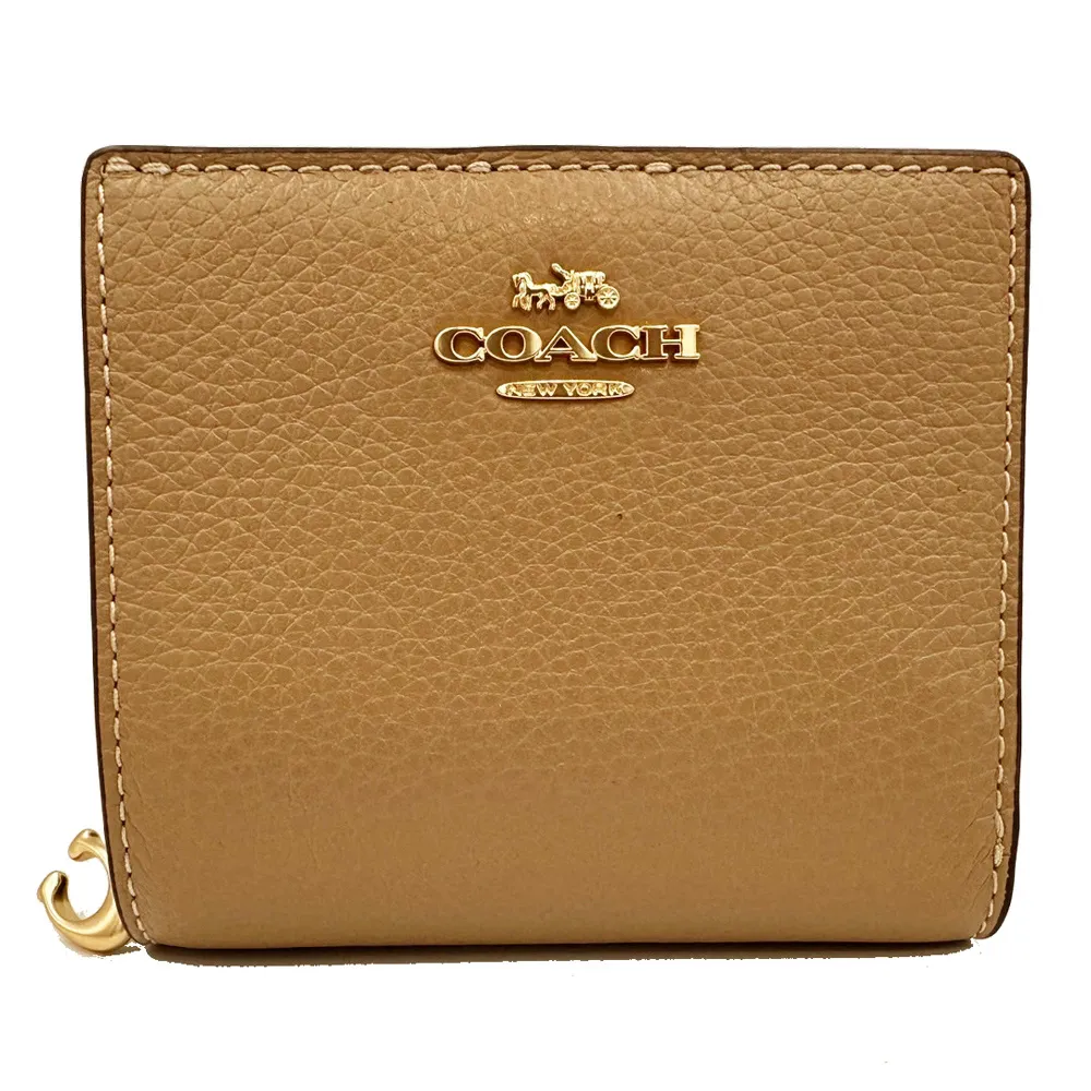 【COACH】素面牛皮前拉鍊男款單肩胸前斜背包(奶茶色) 歷史價格詳細信息