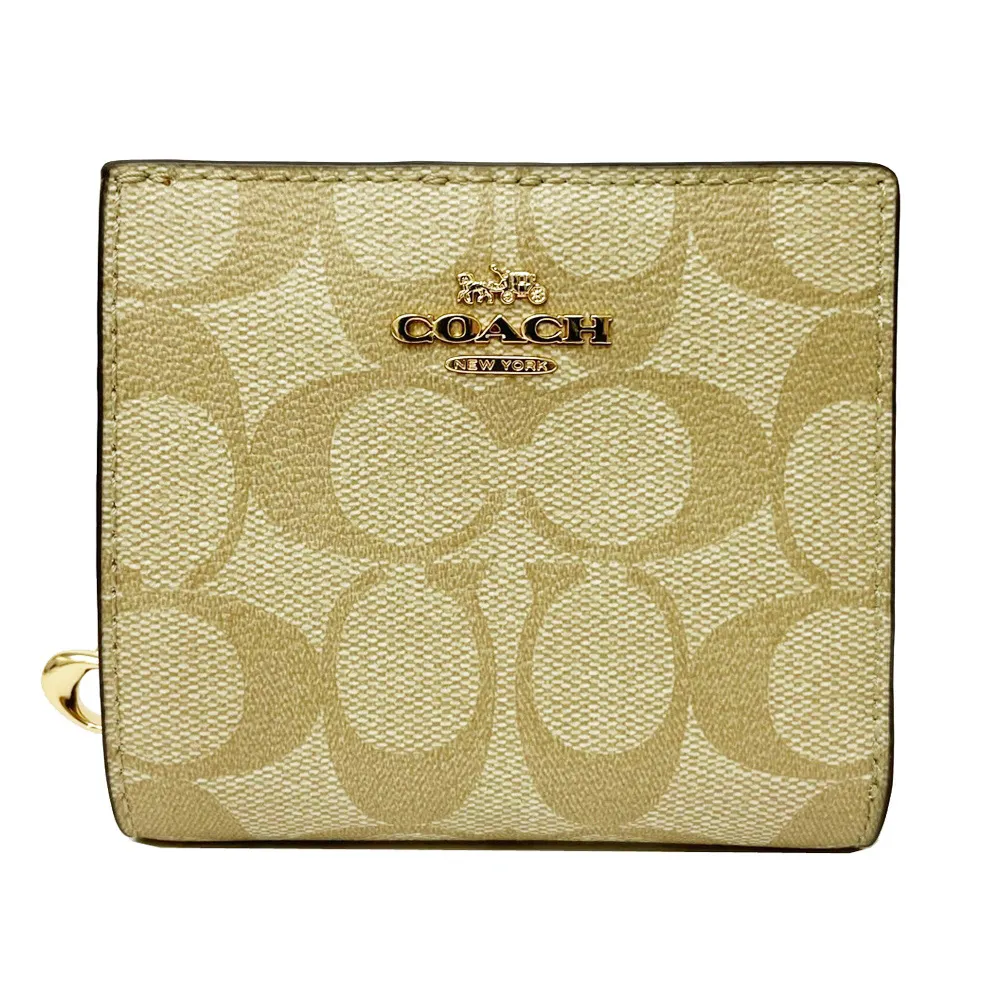 【COACH】C LOGO拉鍊零錢袋2合一短夾(深咖/焦糖) 歷史價格詳細信息