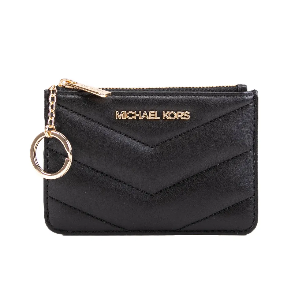 Michael Kors V形衍縫皮革零錢包(金菊色) 歷史價格詳細信息
