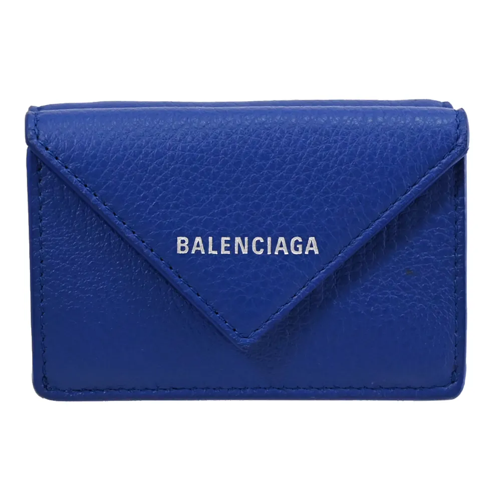 BALENCIAGA 巴黎世家 391446 燙銀LOGO小牛皮三折小短夾.桃紅 歷史價格詳細信息