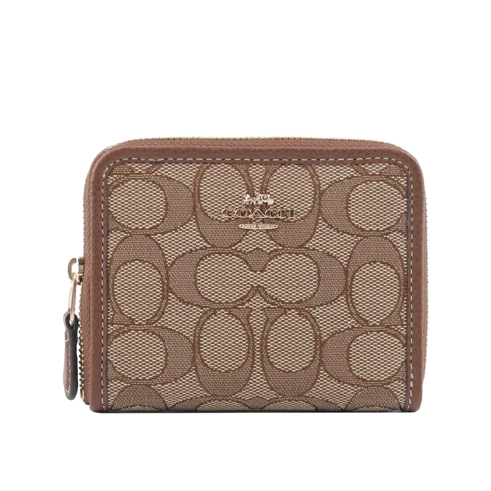 COACH 卡其黑緹花帆布翻蓋真皮斜背包 歷史價格詳細信息