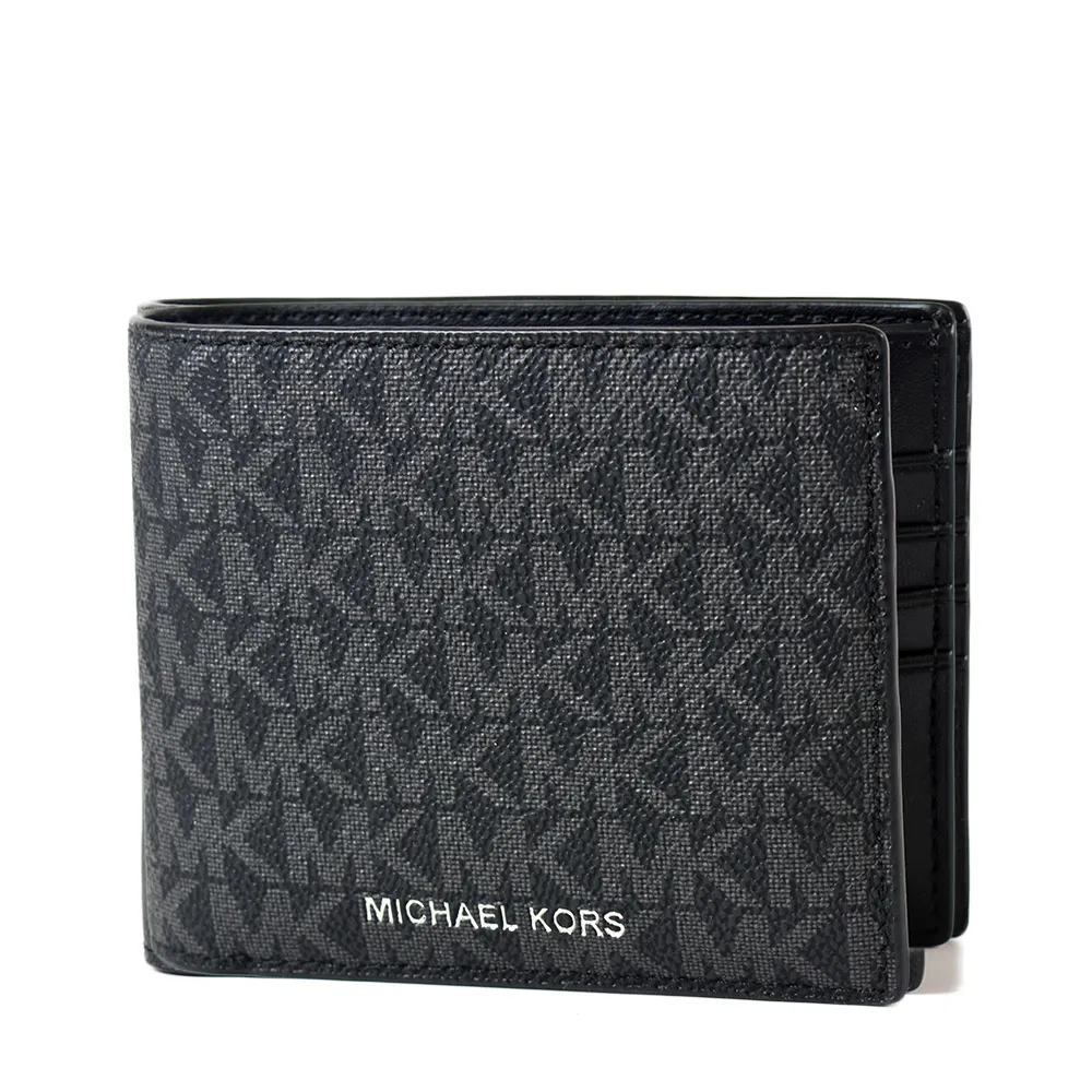 MICHAEL KORS 男款 鐵灰MK緹花LOGO防刮雙面用皮帶/名片夾禮盒-咖啡色/黑 歷史價格詳細信息