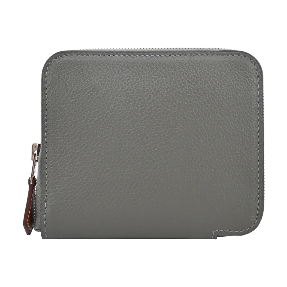 HERMES 愛馬仕 Silk in 37 gold 金棕 大象灰 駝色 絲巾 拉鍊 6卡 零錢 短夾 歷史價格詳細信息