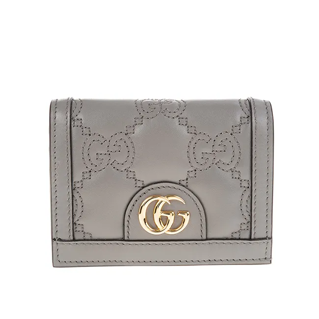 GUCCI 經典GG金屬LOGO荔枝紋牛皮翻蓋釦長夾(紅色) 歷史價格詳細信息