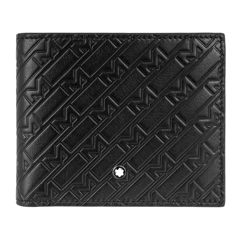 MONT BLANC 4810 WESTSIDE六角星LOGO水波紋設計牛皮3卡對折名片夾(黑) 廠商直送 歷史價格詳細信息