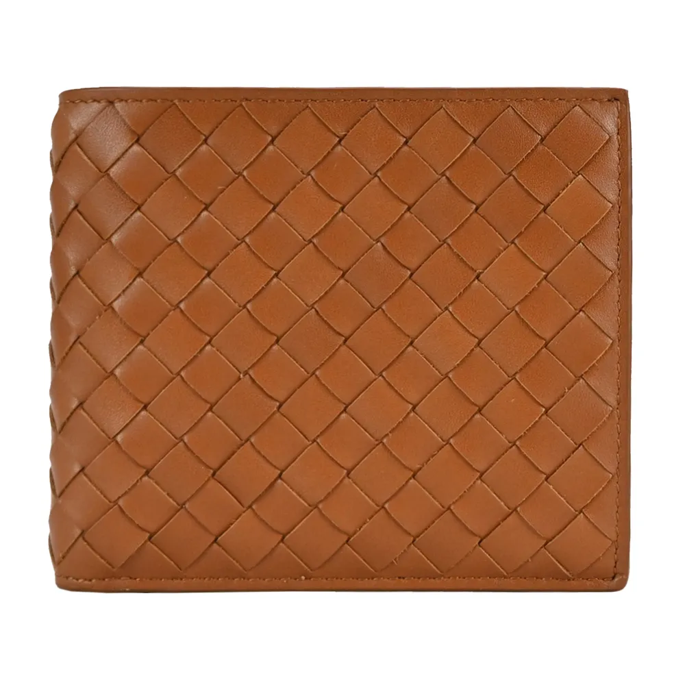 BOTTEGA VENETA  經典編織小牛皮對拉鍊長夾(棕色) 歷史價格詳細信息