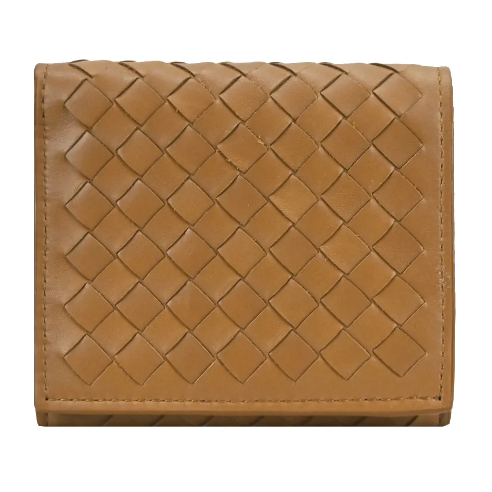 BOTTEGA VENETA  經典編織小牛皮對拉鍊長夾(棕色) 歷史價格詳細信息
