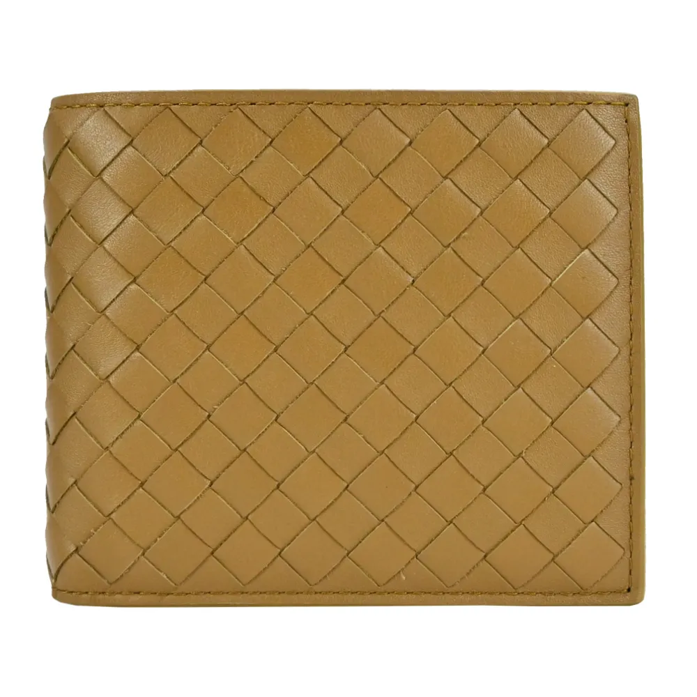 BOTTEGA VENETA  經典編織小牛皮對開8卡短夾(棕) 歷史價格詳細信息