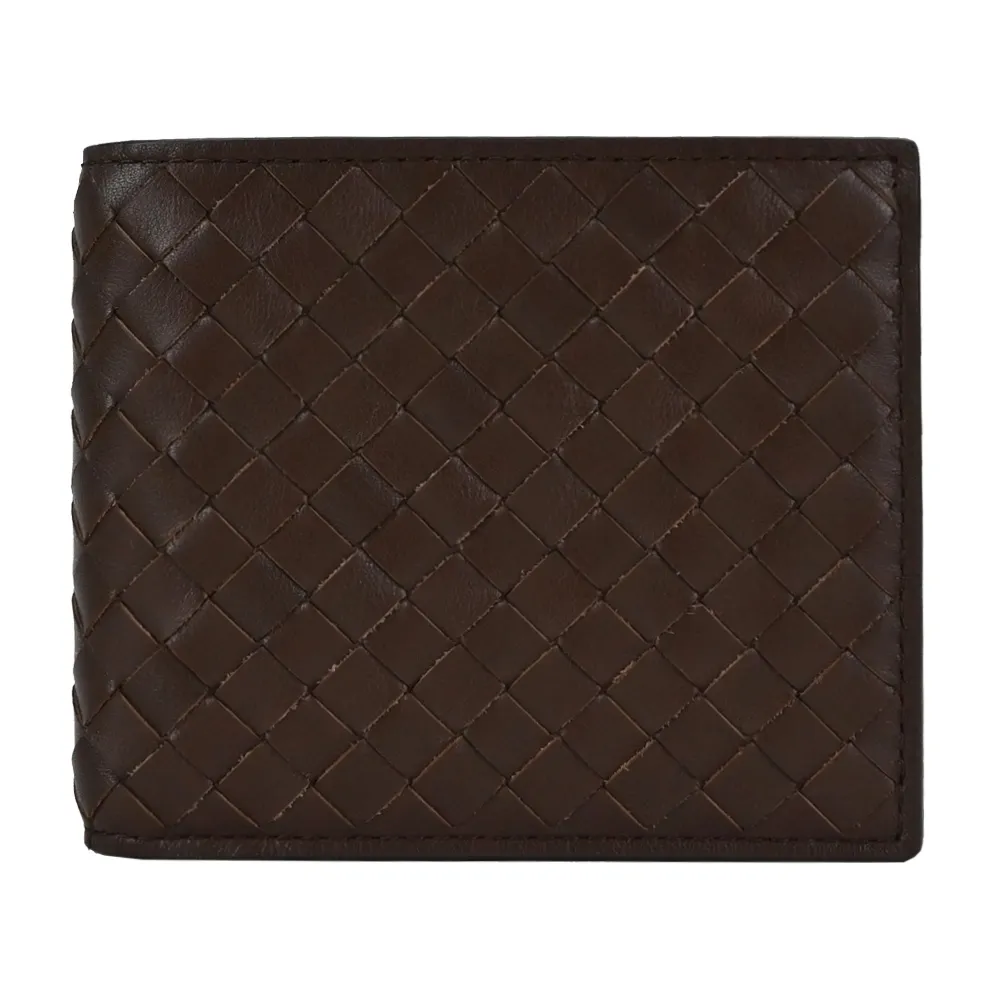 BOTTEGA VENETA  經典編織小牛皮對拉鍊長夾(棕色) 歷史價格詳細信息
