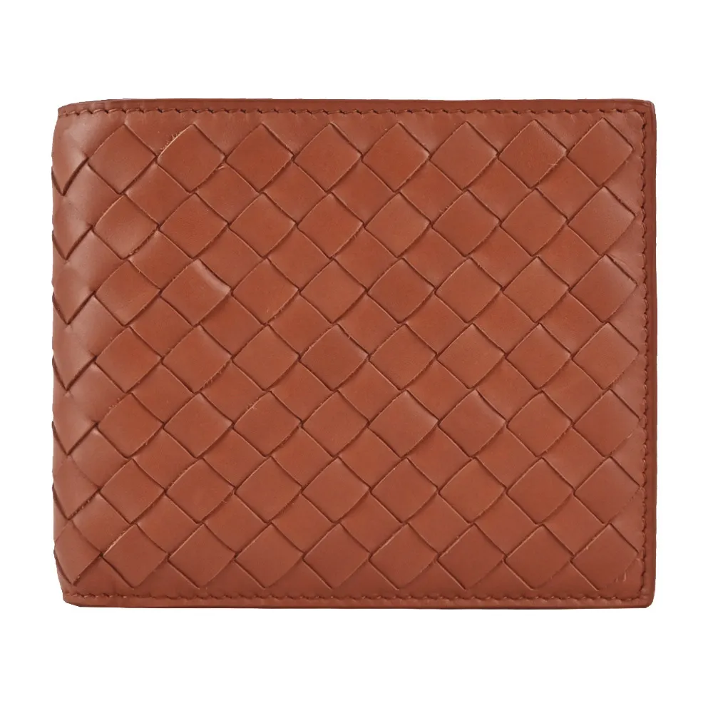BOTTEGA VENETA  經典編織小牛皮對拉鍊長夾(棕色) 歷史價格詳細信息