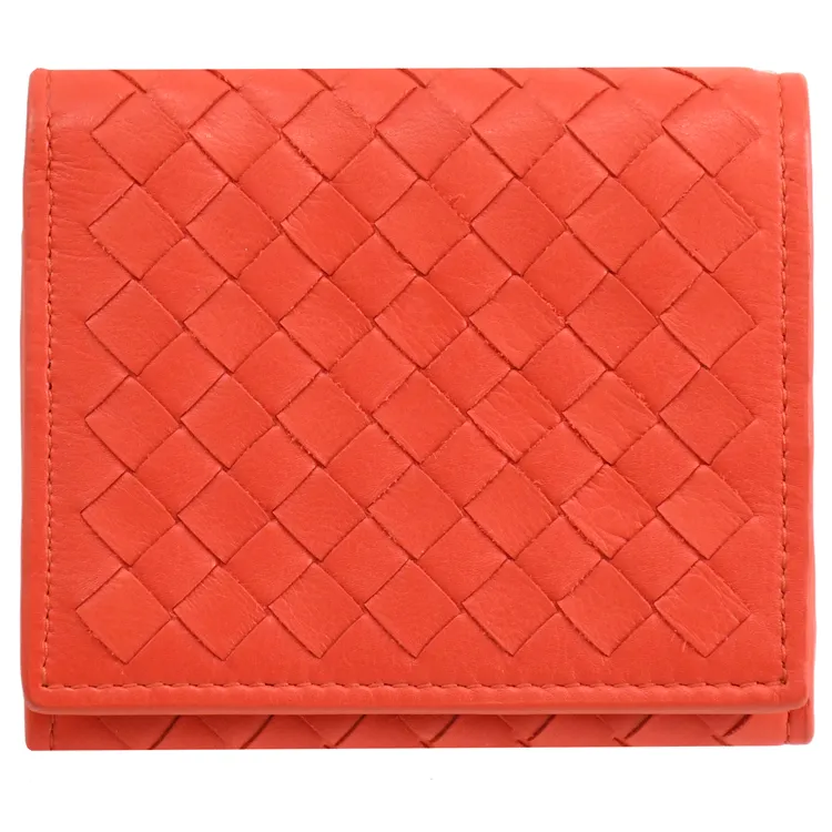 BOTTEGA VENETA 533451 編織羊皮扣式零錢短夾.熔岩紅 歷史價格詳細信息