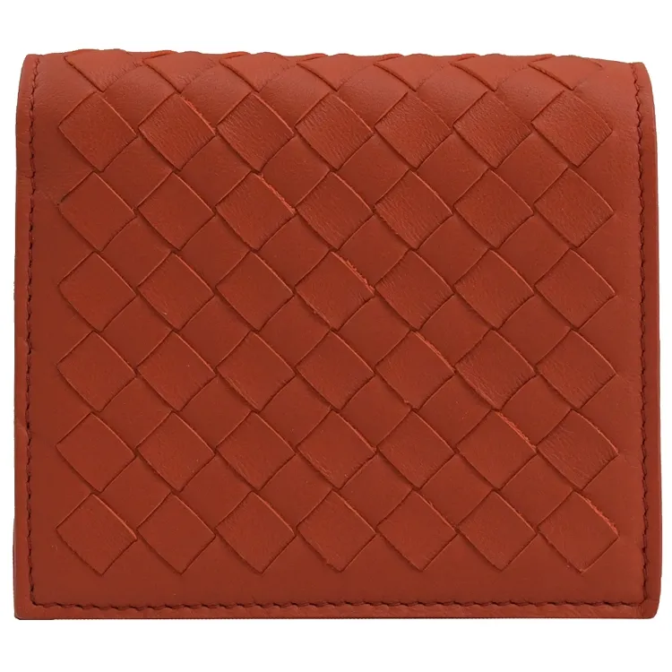 BOTTEGA VENETA 533451 編織羊皮扣式零錢短夾.熔岩紅 歷史價格詳細信息