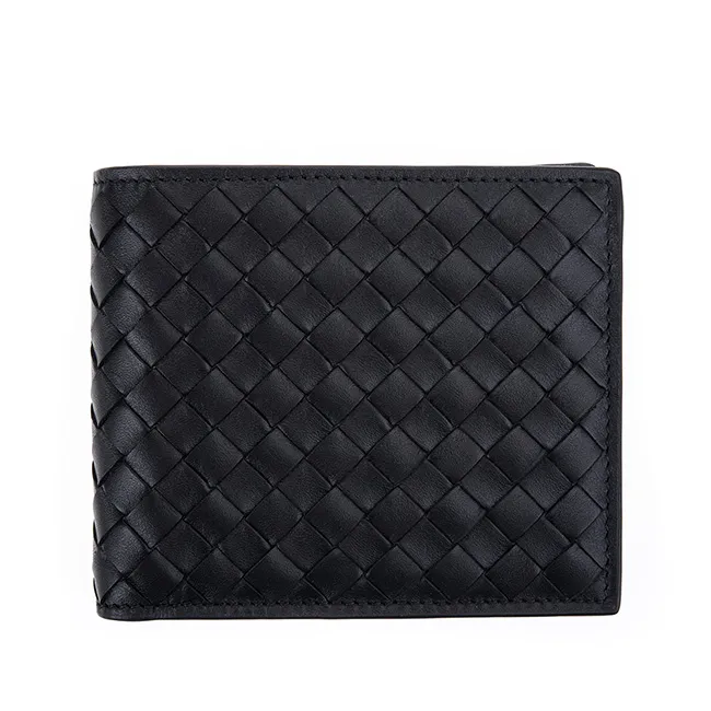 BOTTEGA VENETA 牛皮編織經典款對開長夾(黑色) 442556 V4651 1000 歷史價格詳細信息