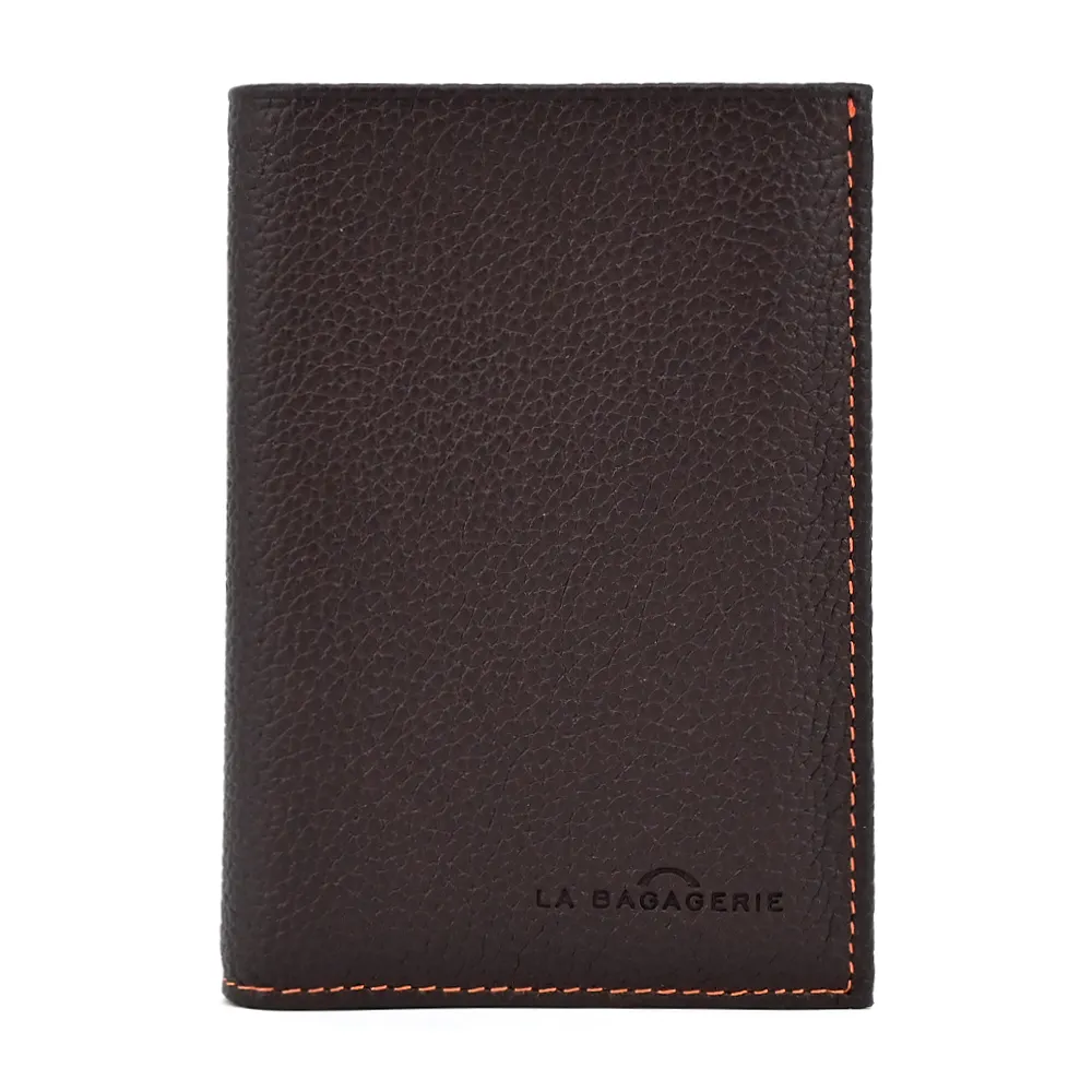 LA BAGAGERIE Alexandre系列粒面牛皮多卡層零錢袋翻蓋直式短夾(黑) 歷史價格詳細信息