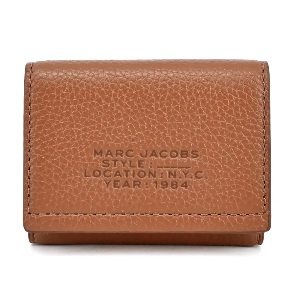 MARC JACOBS THE LEATHER荔枝紋三折零錢短夾-棕 歷史價格詳細信息