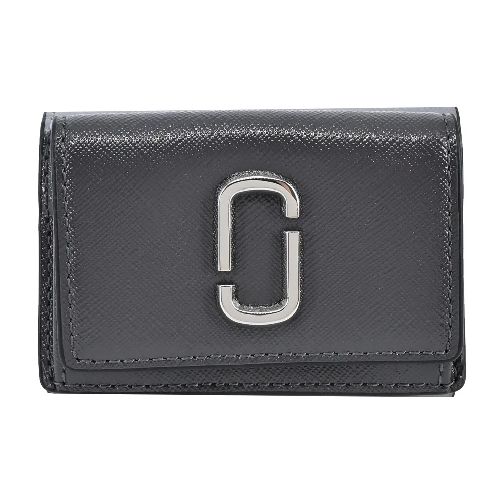 MARC JACOBS THE UTILITY SNAPSHOT 防刮對開薄款拉鍊短夾-黑 歷史價格詳細信息
