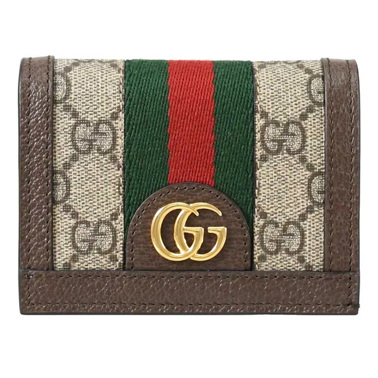 GUCCI 經典Ophidia GG帆布拼接皮革卡片夾(粉色) 歷史價格詳細信息