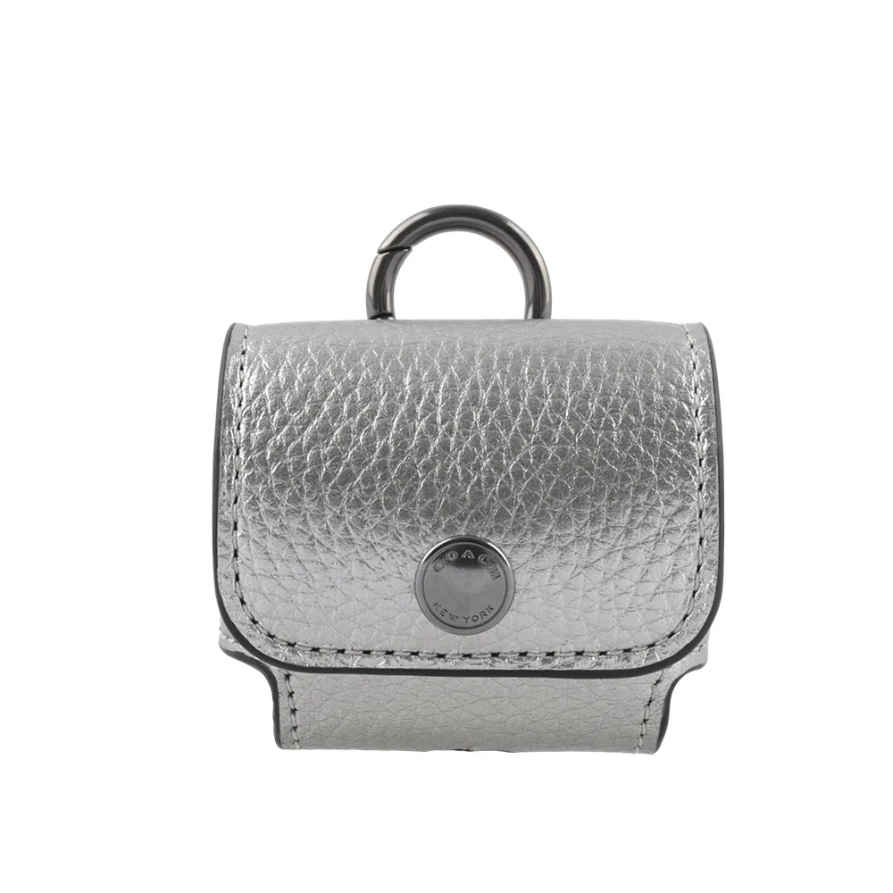 COACH灰褐色荔枝紋全皮釦式雙摺C字拉鍊袋短夾 歷史價格詳細信息