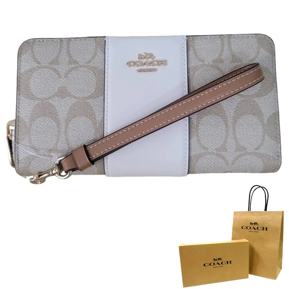 【COACH】新款 專櫃款 POUCH 28 絎縫大號手拿包(藍灰色/贈原廠紙袋聖誕節交換禮物) 歷史價格詳細信息