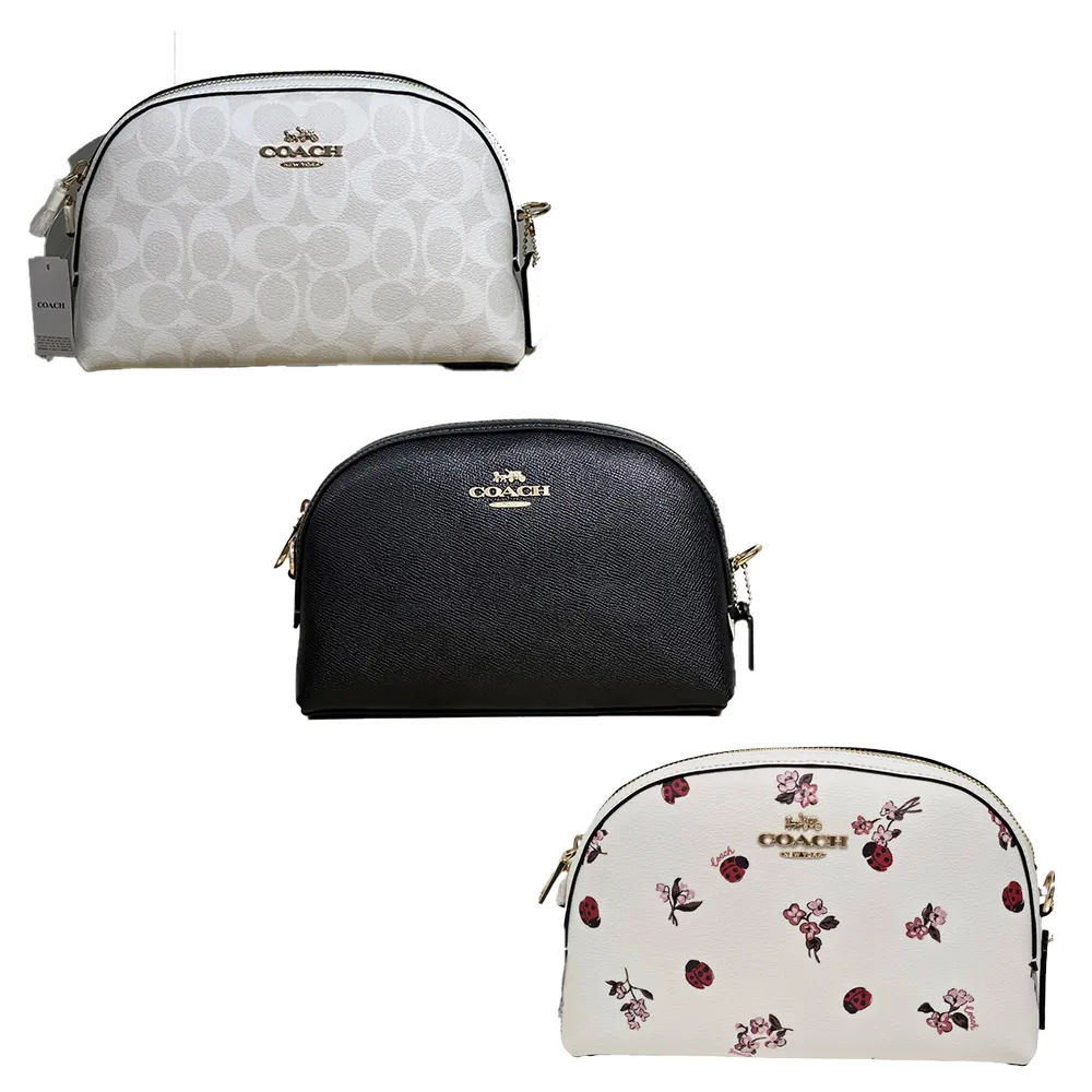 COACH 經典馬車LOGO防刮皮革拼接蛇紋兩用腰包(咖啡粉) 歷史價格詳細信息