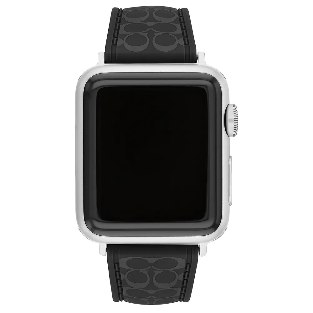 COACH Apple Watch 錶帶 38/40/41mm適用 淡粉紅色 矽膠錶帶(不含手錶) 歷史價格詳細信息