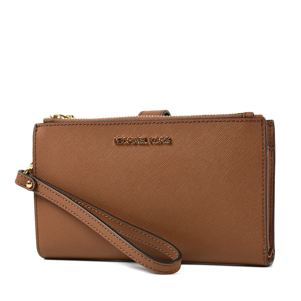 MICHAEL KORS 金字LOGO西柚粉色鵝卵石紋皮革環扣配飾兩用包 歷史價格詳細信息