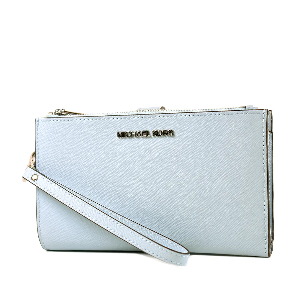 MICHAEL KORS 銀牌漆皮圓MK拉鍊零錢夾(銀) 歷史價格詳細信息