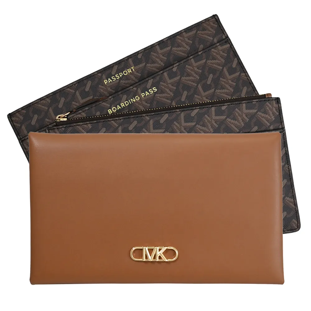 MICHAEL KORS EMPIRE 印花皮革卡片零錢包.深咖/咖 歷史價格詳細信息