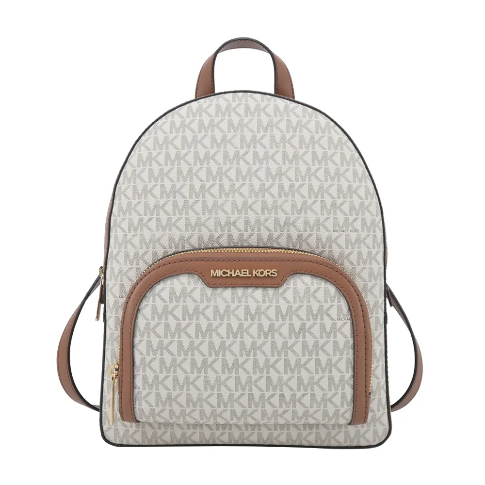 MICHAEL KORS JAYCEE 金字Logo滿版MK咖啡X馬鞍棕色三用包(手提/斜/後背) 歷史價格詳細信息